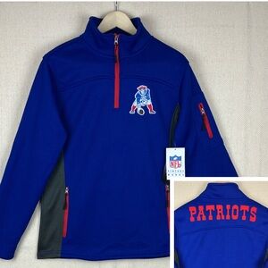 New England Patriots 1/4 Zip Waffle Sweatshirt Pullover Jacket NWT